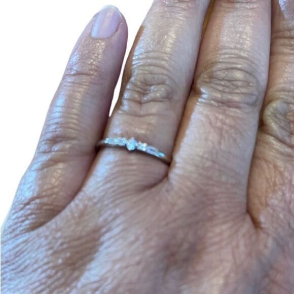 NWT GIANI BERNINI Cubic Zirconia Stacking Ring in Sterling Silver - Picture 3 of 6